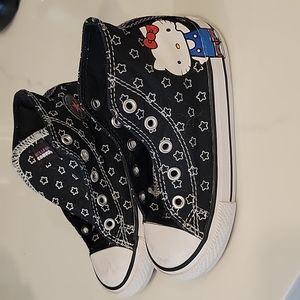 Toddler Girls size 9 hello kitty converse hightop sneaker
